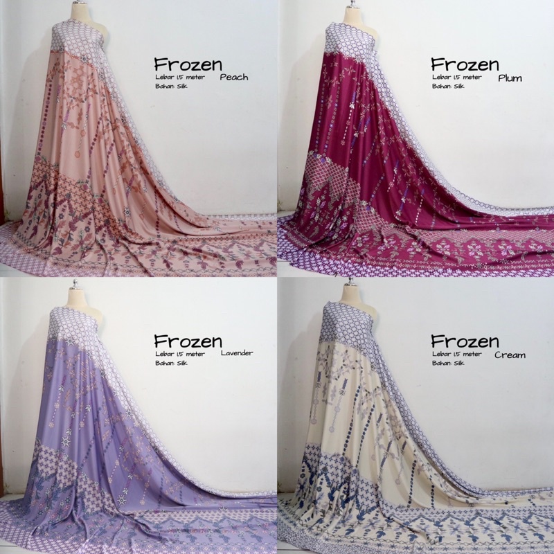 frozen series | kain silk | kain mewah | kain motif terbaru