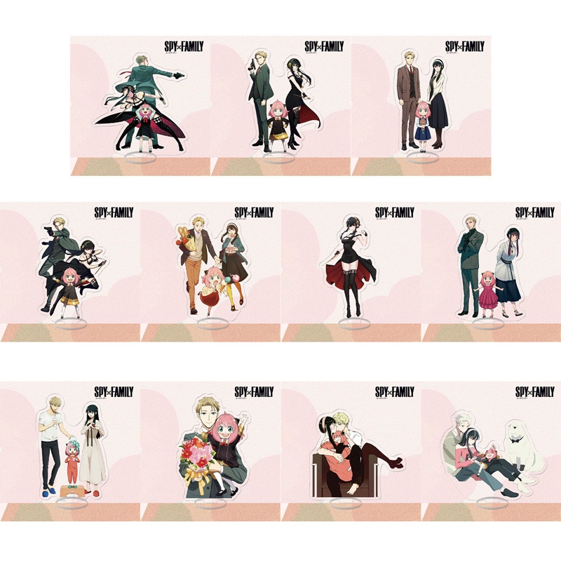 Stand Holder Boneka Action Figure Model Anime SPY FAMILY Wilight Yor Forger Anya Forger Bahan Akrilik Ukuran 15cm