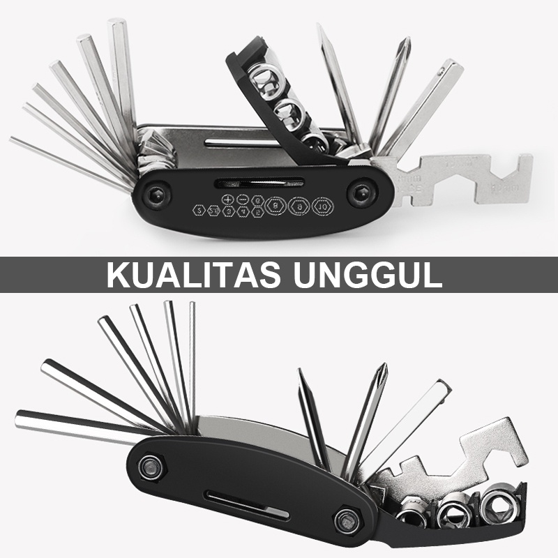 Bike ToolKit Kunci Sepeda Set Kunci Sepeda Tool Kit United 15 In 1