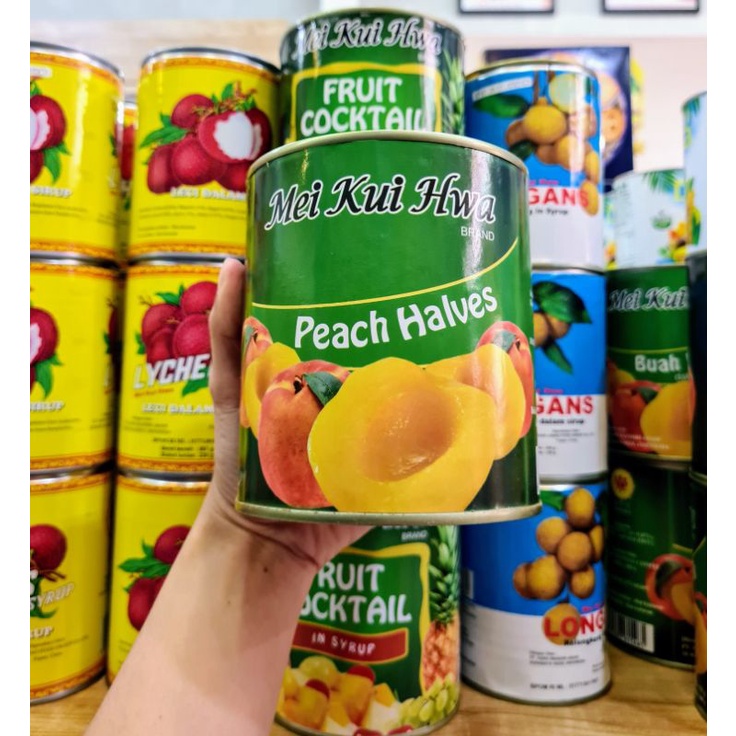 

MEI KUI HWA PEACH HALVES BUAH PERSIK KALENG 825GR