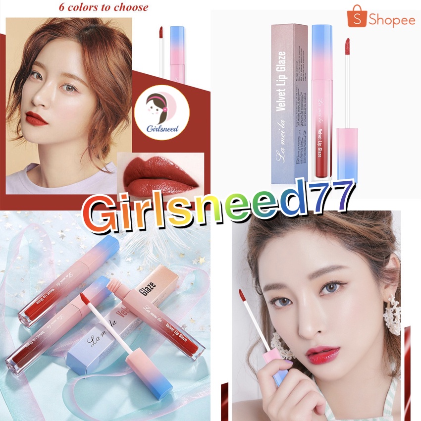 GIRLSNEED77 - LAMEILA 1011 BLUEPINK VELVET LIP GLAZE - Lipstick Murah - Lipstik Cair - Lip Tint BISA GROSIR ECERAN BERKUALITAS Girlsneed Medan