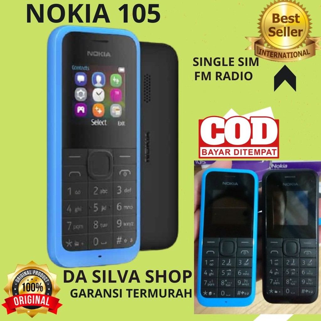 HP NOKIA ORIGINAL 105 SINGLE SIM  CAS ANDROID REFURBISH_HP JADUL_HP  NOKIA MURAH-HP NOKIA LAMA