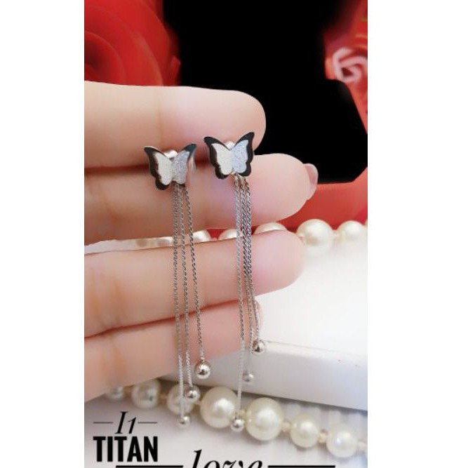 Titanium Anting Motif Kupu 3321K