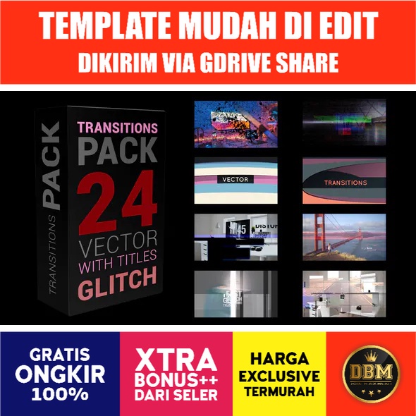 Glitch Transitions Pack 4k - DaVinci Resolve | Premiere Pro | Final Cut Pro X