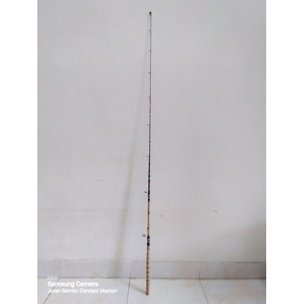 Joran Bambu Cendani Airbrush Cekrikan untuk Mancing Ikan Mas