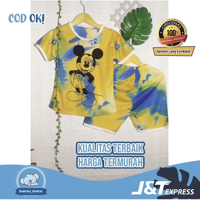 Promo setelan anak perempuan / kaos anak perempuan / setelan tie dye anak