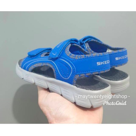 Sepatu Sandal Gunung Anak Laki Laki Skechers Sport C Flex Sandal Heat Rays Blue Gray Original Store