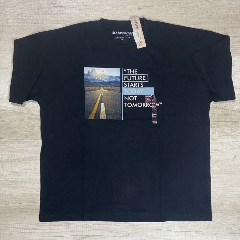 HERRINGBONE BY H&R T-SHIRTKAOS OVERSIZED TEE / TSHIRT LENGAN PENDEK / TERMURAH / OVERSIZE