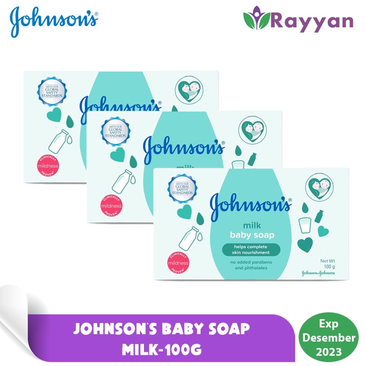 Johnson's Baby Soap Milk 100 G Lembut dan Wangi  | Sabun Bayi Johnson's| Sabun Bayi Lembut dan Wangi|Perlengkapan mandi bayi