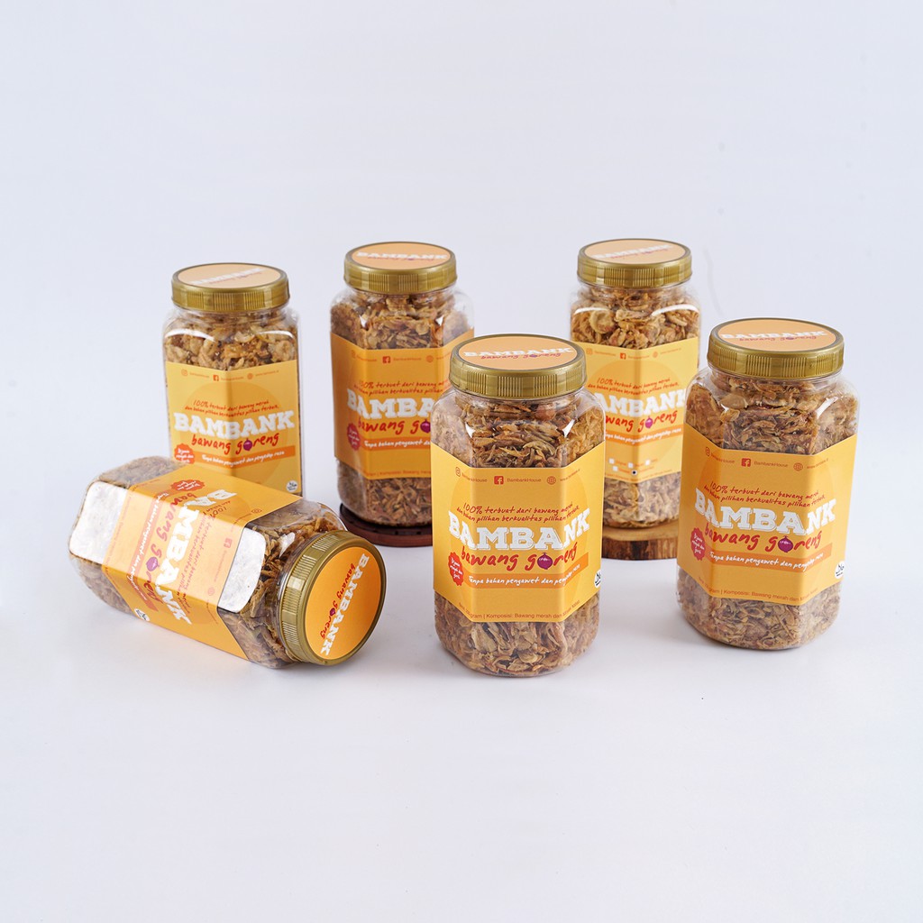 

Bawang Goreng Bro Bambank - Paket 1500 Gram ( Isi 6 Botol size 250Gr )