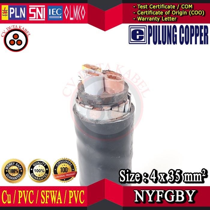 Kabel NYFGBY 4x35 mm2 PULUNG /4 x 35 mm2/4x35mm2/4x35 mm/4x35mm