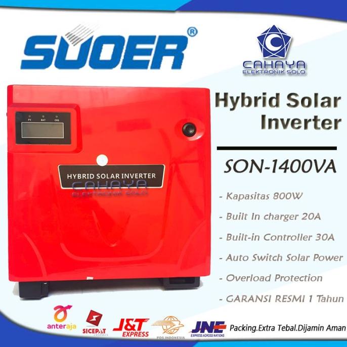 Produk Unggulan] Hybrid Solar Inverter SUOER 800w 800 watt SON1400VA SON 1400 Charger