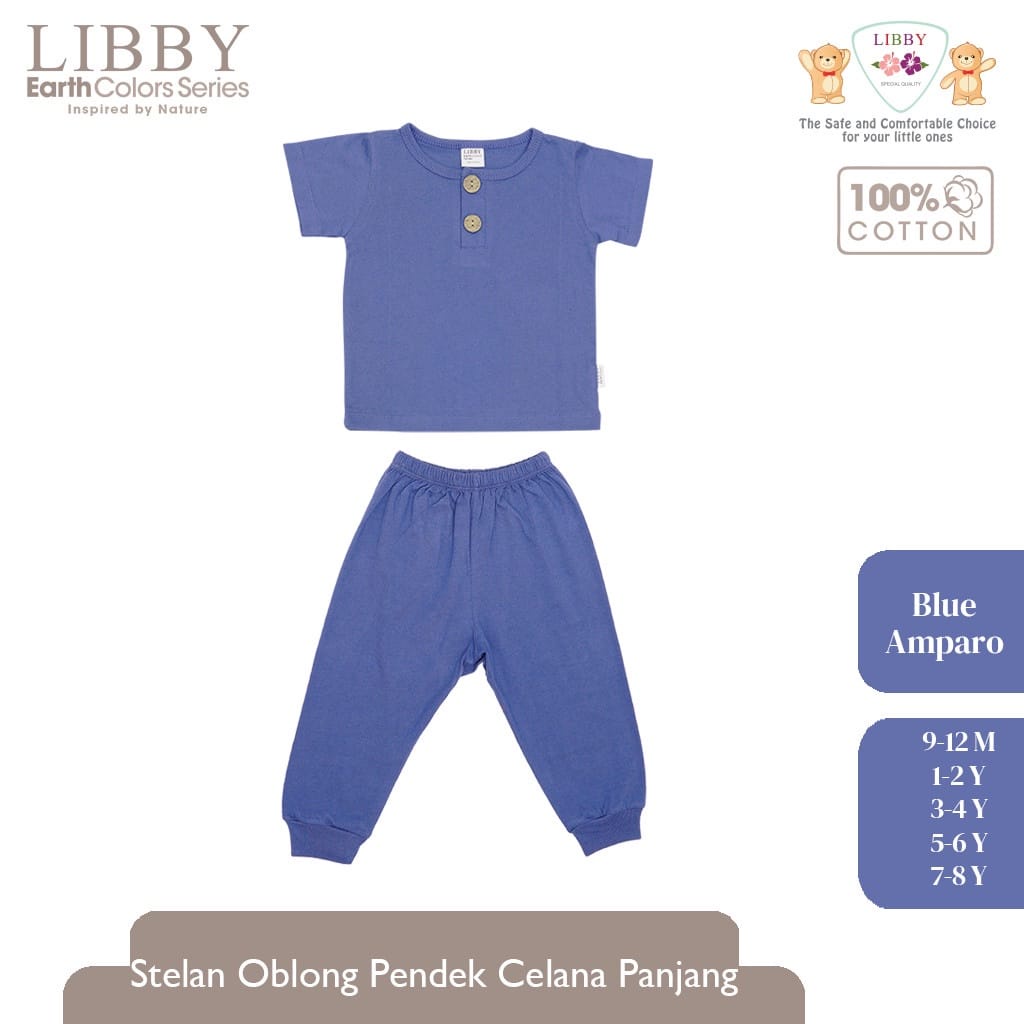 Libby Setelan Baju Pendek Celana Panjang Polos Warna (Satu Set Isi 2PCS) (LB-SODJWP)