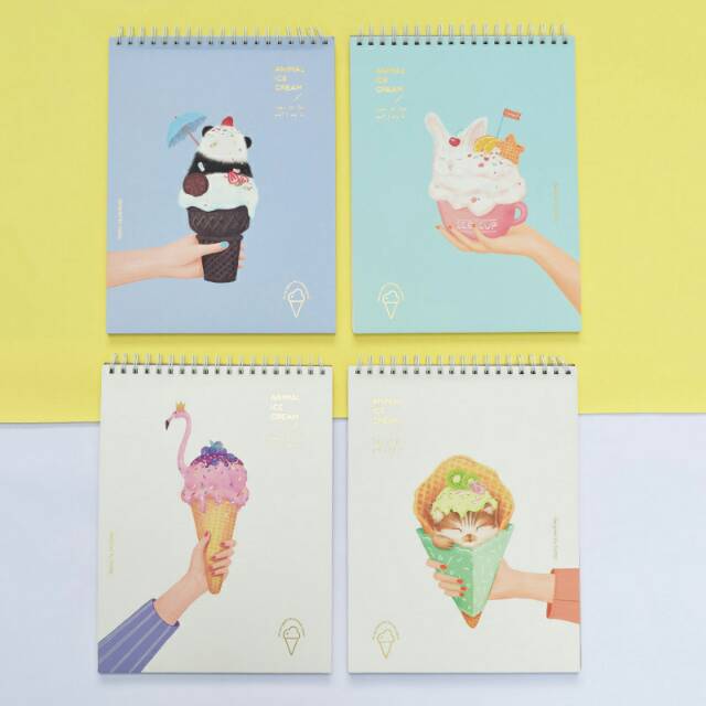 

Animal Ice Cream Spiral Sketchbook B4