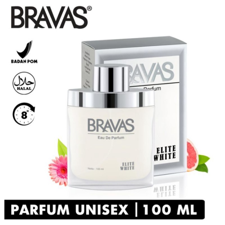 BRAVAS ELITE WHITE 100 ML Perfume Eau De Parfum Original Halal XX-CT Putih