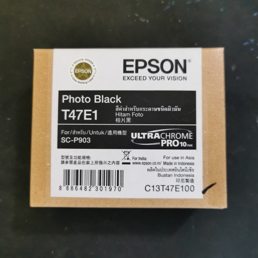 SC-P903 PHOTO BLACK TINTA CATRIDGE EPSON SureColour C13T47E100 T47E1 T47E ORIGINAL 100%