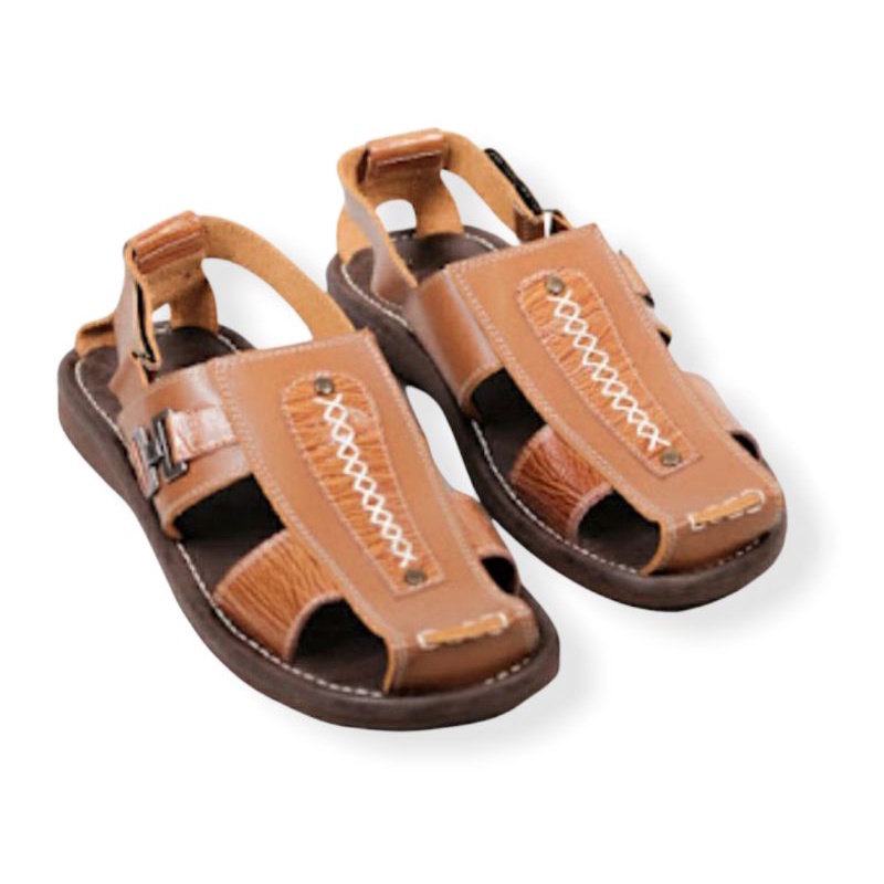 Joesel Sandal Tali Gunung Slop Asli Kulit Pria