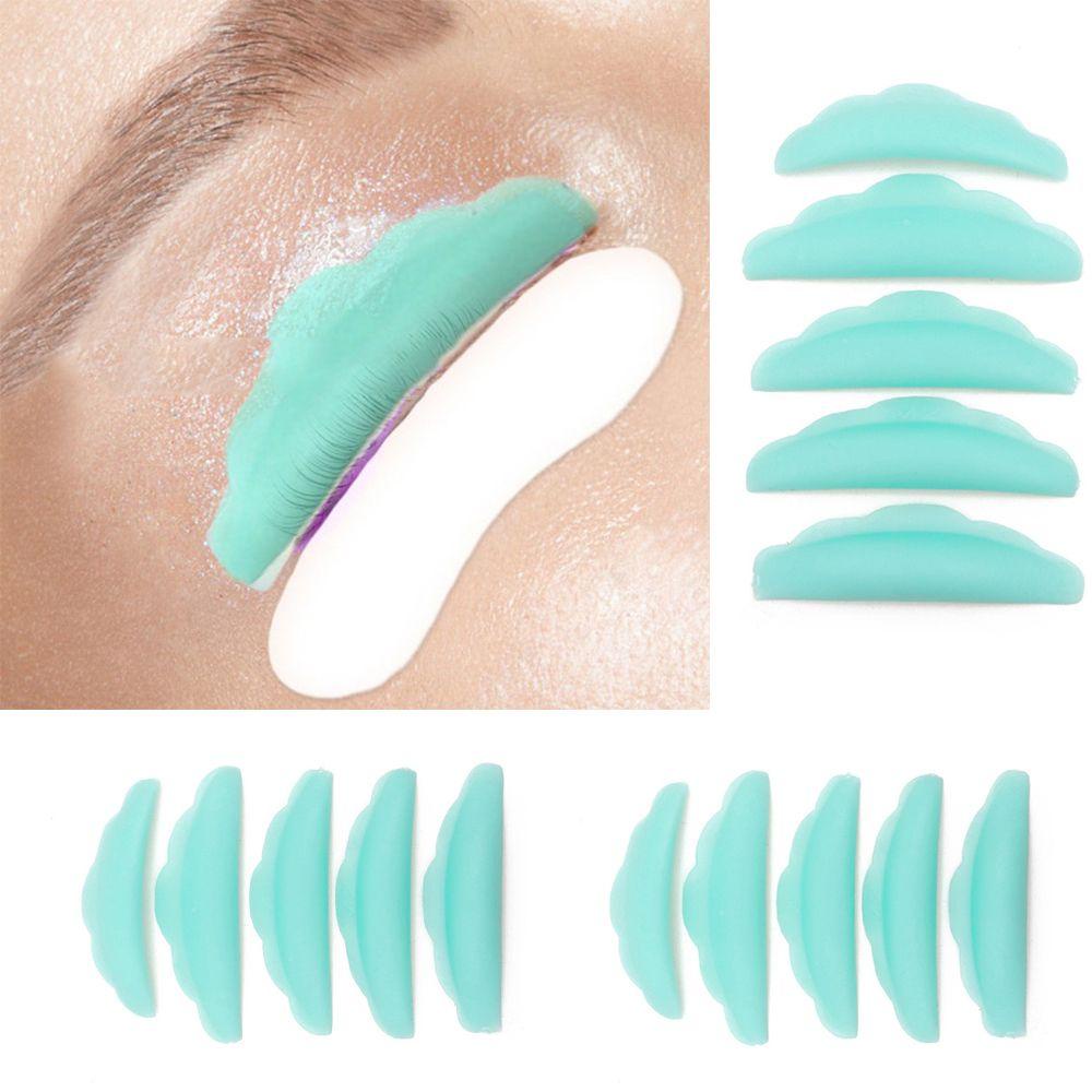 Preva 5pasang Patch Eyelash Patch Hijau Mint Sunflower Edge Silicone Perming Pad