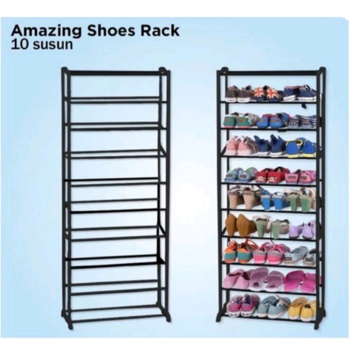 Amazing Shoes Rack / Rak Sepatu 10 Susun / Rak Jilbab / Rak Serbaguna