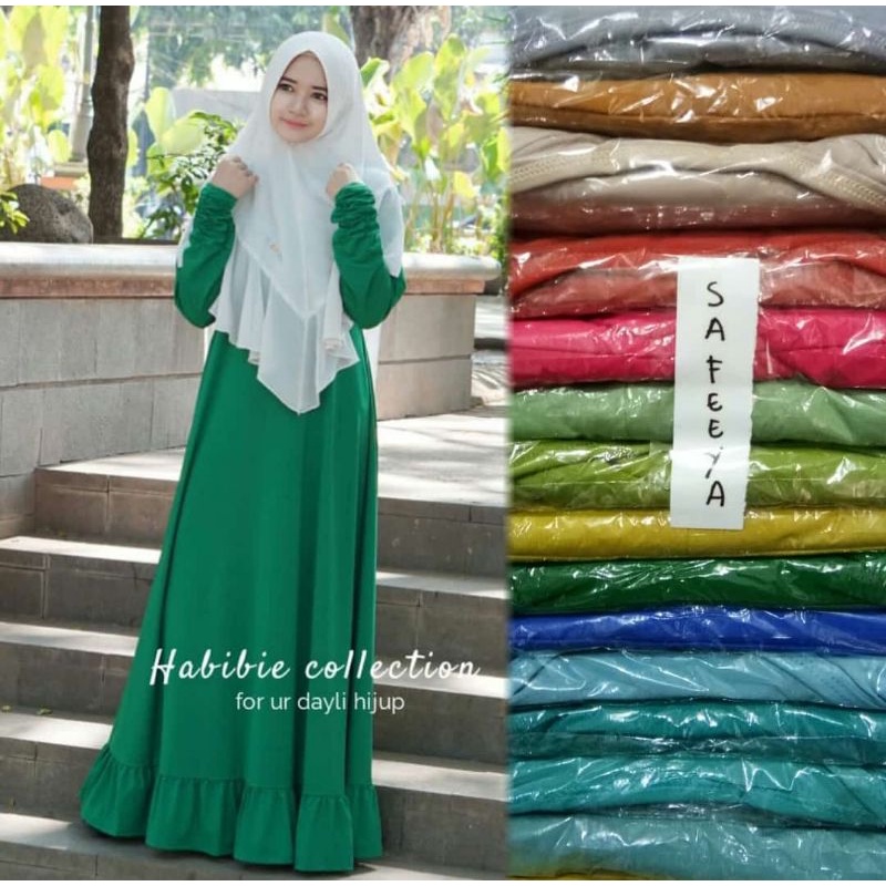 Gamis jersey safeeya sporty / busana muslim