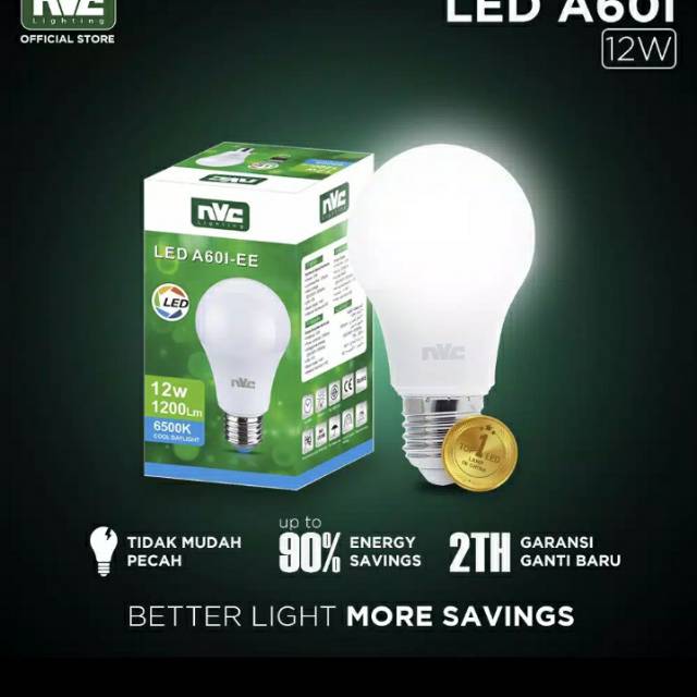 LED NVC 12 WATT/PENCAHAYAAN/LAMPU LISTRIK