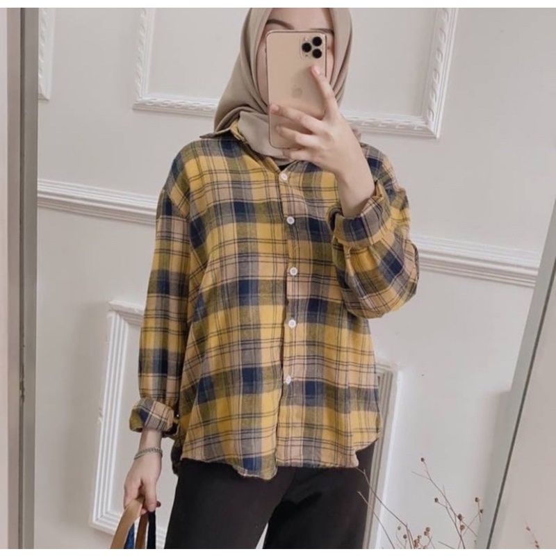 KIMBERLY OVERSIZE FLANEL / KEMEJA FLANEL TARTAN