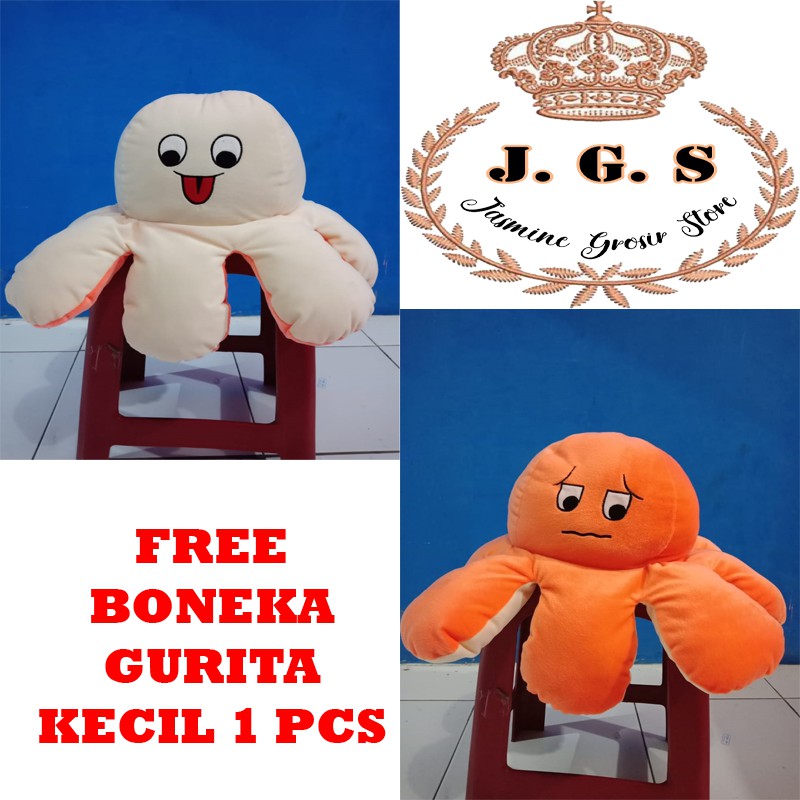 Boneka gurita JUMBO boneka gurita bolak balik boneka gurita jumbo murah boneka cumi octopus SNI