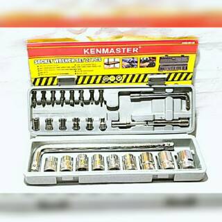 KUNCI SOK SET 27pcs KENMASTER SHOCK SOCKET WRENCH KOMPLIT