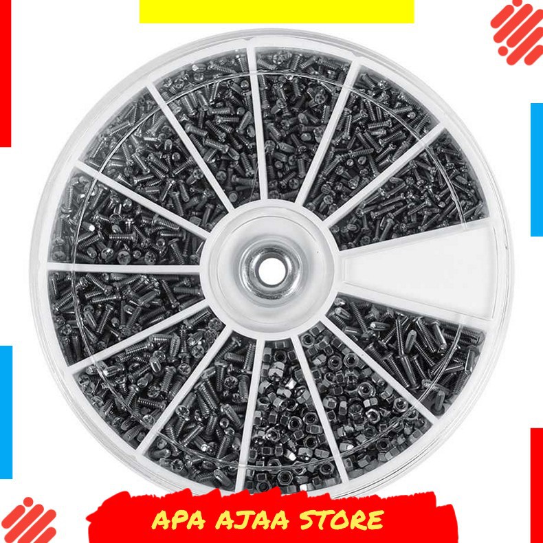 Terbaru ! WALFRONT Baut Reparasi Kacamata Sunglasses Repair Nuts 600 PCS - A4