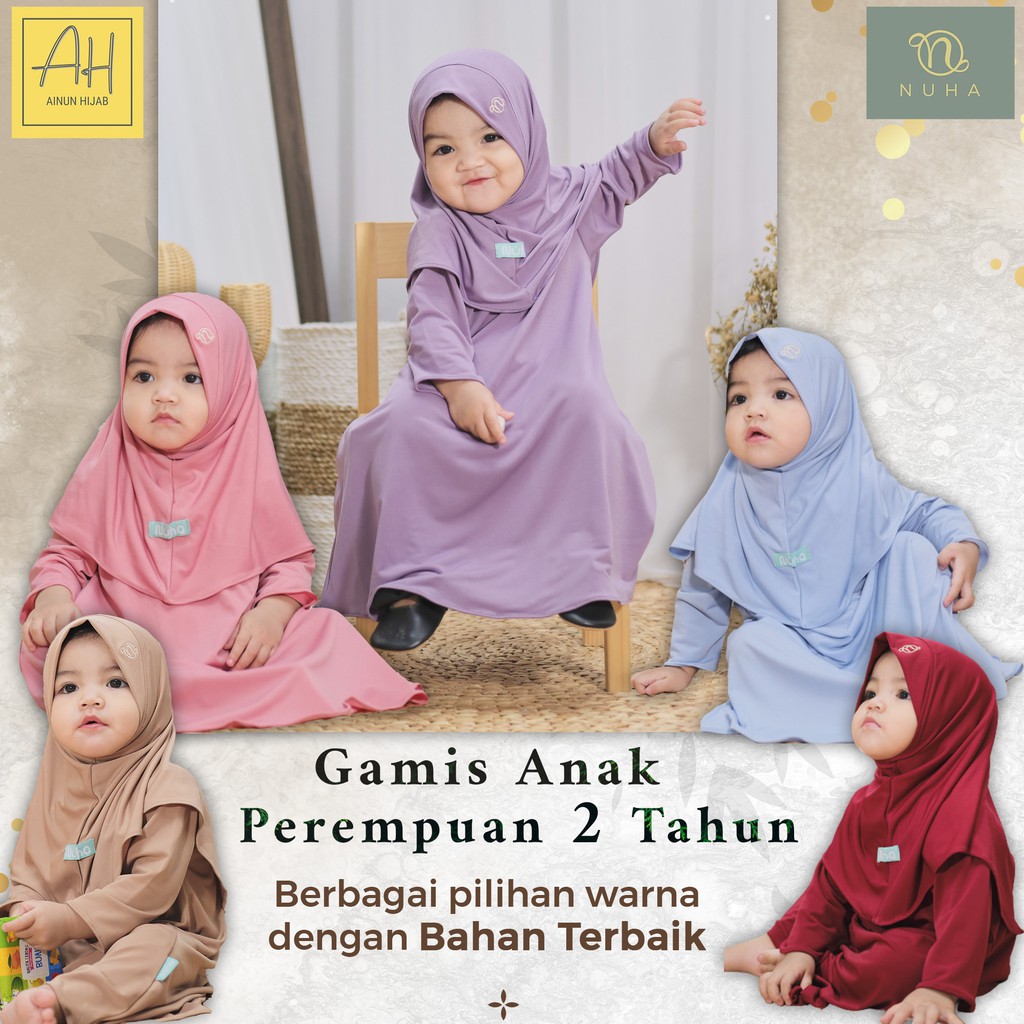 Gamis Anak 2 Tahun Murah Busana muslim Abaya Perempuan Baju Gamiset Polos Premium Balita Lucu Jersey
