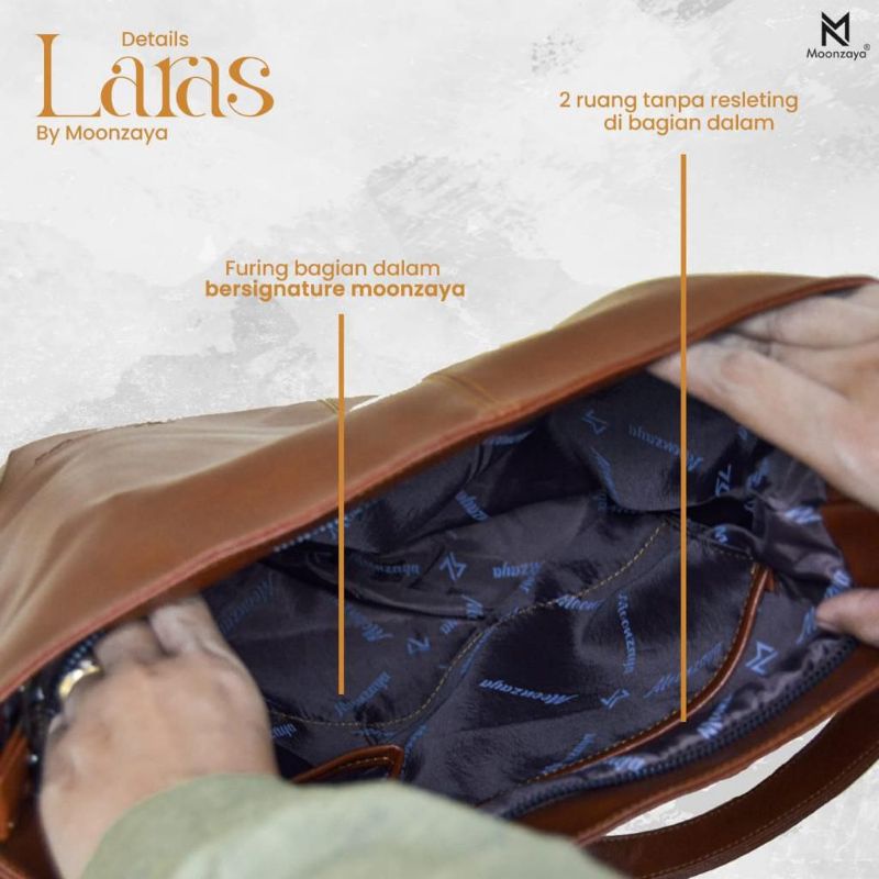 original tas laras moonzaya model hobo selempang terracota sunkist black coffee