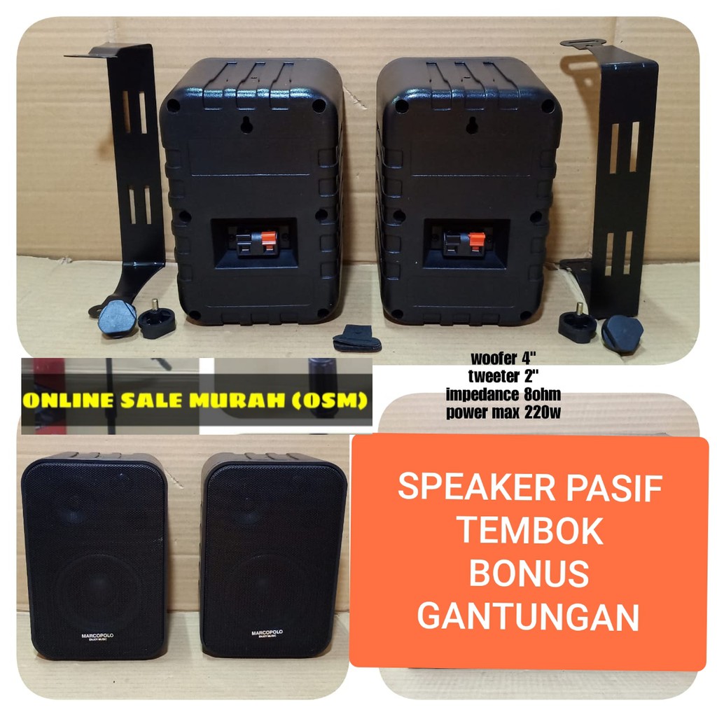 Original Speaker gantung spk dinding pasif PASSIVE ori karaoke vokal audio tembok vocal spk sound musik pro sound asli ZUTS  GARANSI UANG KEMBALI JIKA TERBUKTI TIDAK ORIGINAL  2way speaker - 4&quot;3 WAY FAOM EDGE PAPER CONE - MAGNET : 8 OZ - FREQ RESPONSE : 1