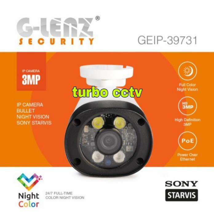Ip Camera Outdoor 3Mp Colorvu Onvif, Ip Cam Glenz Poe, Ipcam Terlaris R34A