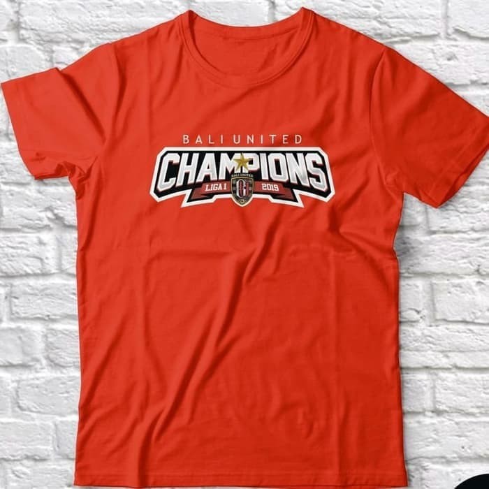 Kaos Baju Obral Combed 30S Distro BALi UNiTED CHAMPiONS LiGA 1 2019