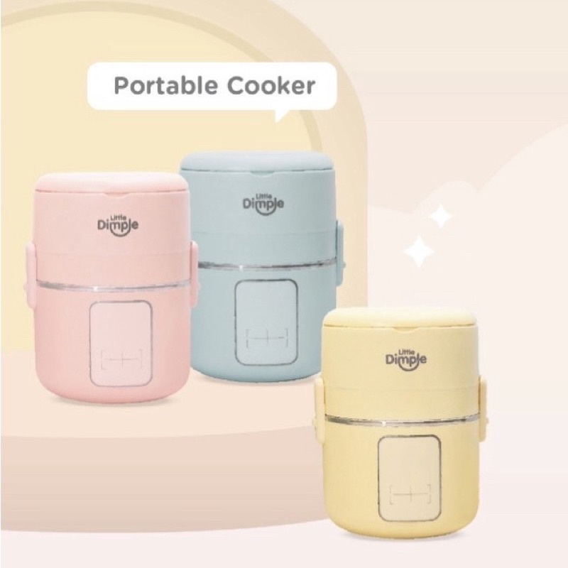 Little Dimple Portable Cooker Traveling Bepergian Alat Masak Multifungsi Bayi Dewasa 2L