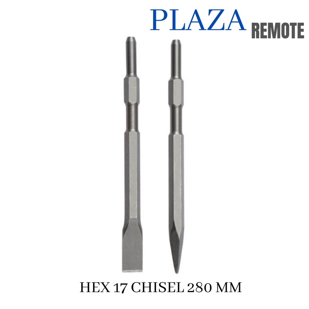 MATA BOR CHISEL ALAT BOBOK BETON TEMBOK HEX 17 280 MM MODEL DATAR 2 CM