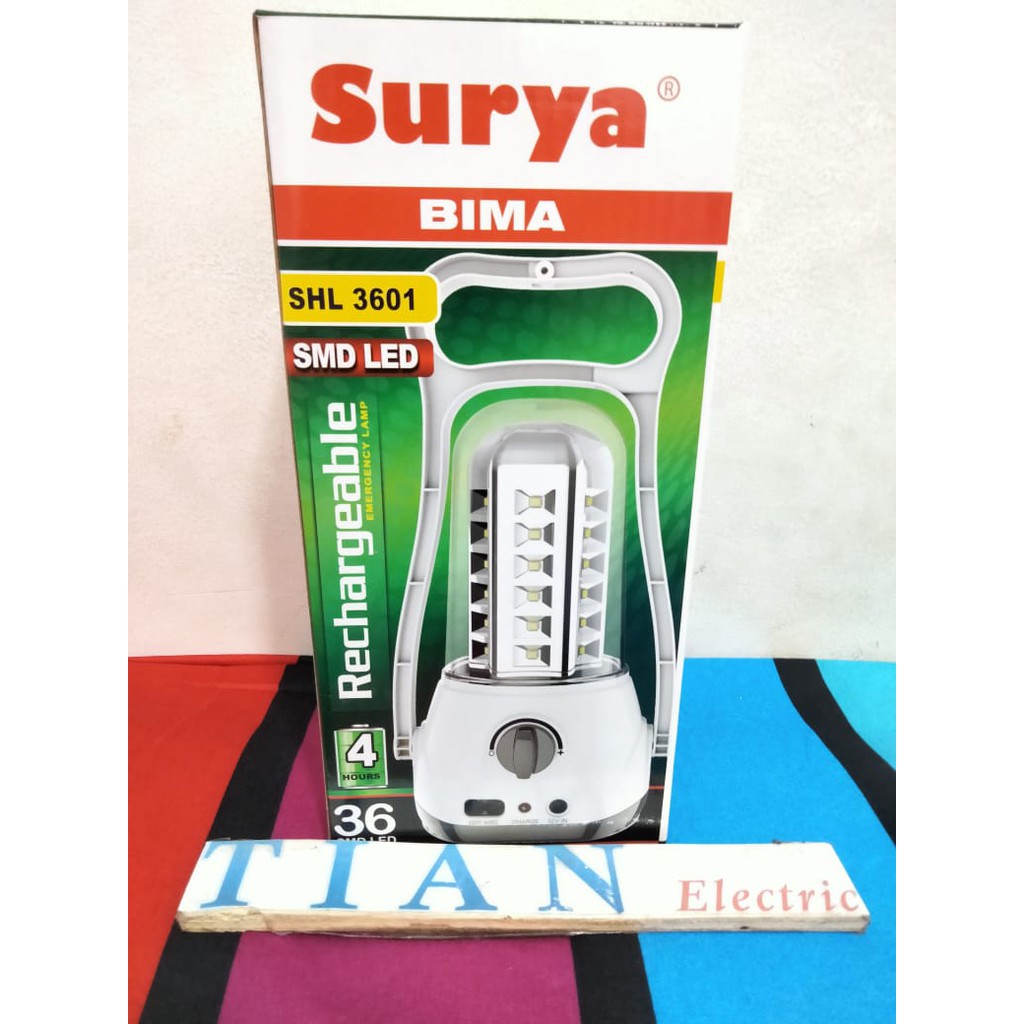 SURYA BIMA SHL-3601 Emergency Lamp Rechargeable SMD LED