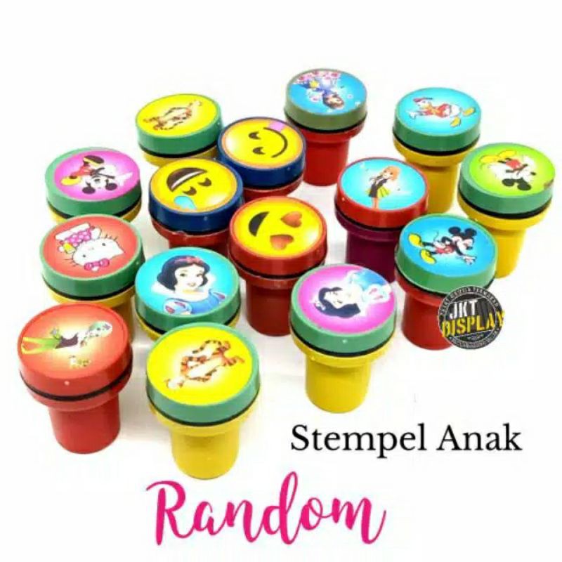 C1 Stempel Tinta Kartun Anak | Mainan Edukasi Anak | Isi Ulang Tinta Warna | Alat Tulis Anak SD