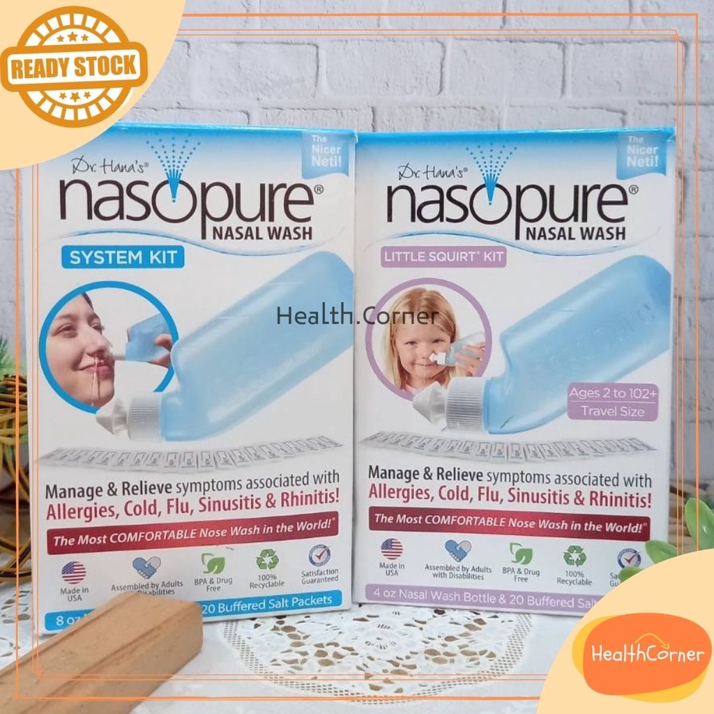 Nasopure Nasal Wash, System Kit, Little Squirt Kit, Personal Refill Kit 20 salted packets