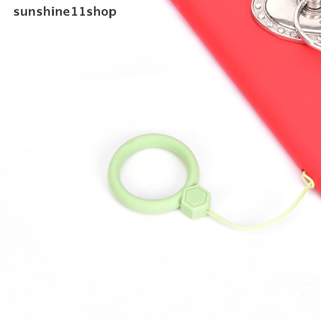 Sho Tali Lanyard Dengan Ring Jari Bahan Silikon Anti Hilang Untuk Handphone Universal