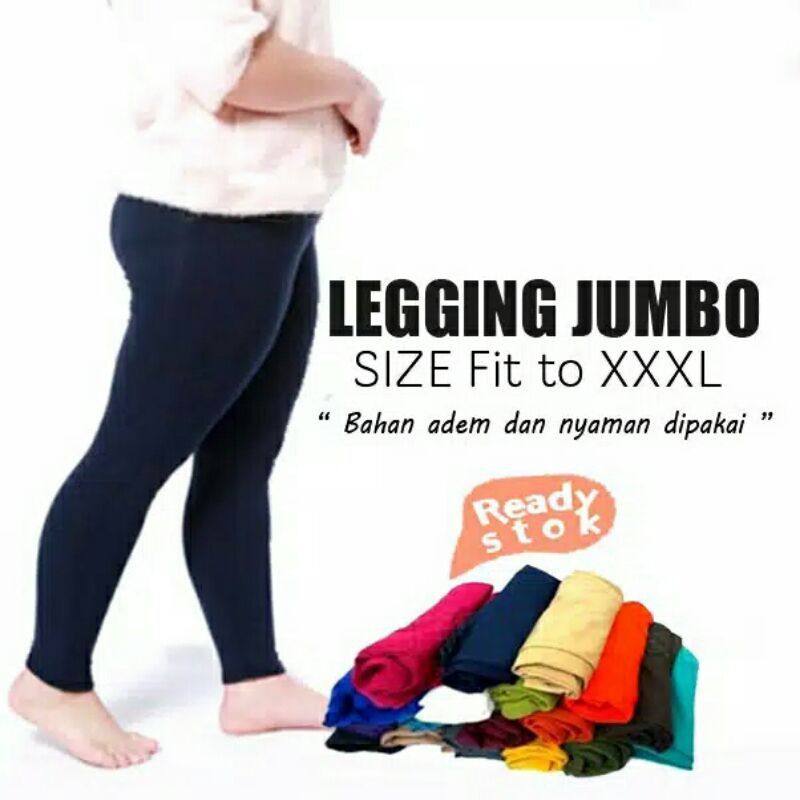 LEGGING JUMBO &amp; BIG SIZE XXL - XXXL 100kg / LEGGING SUPER JUMBO soft rayon kaos