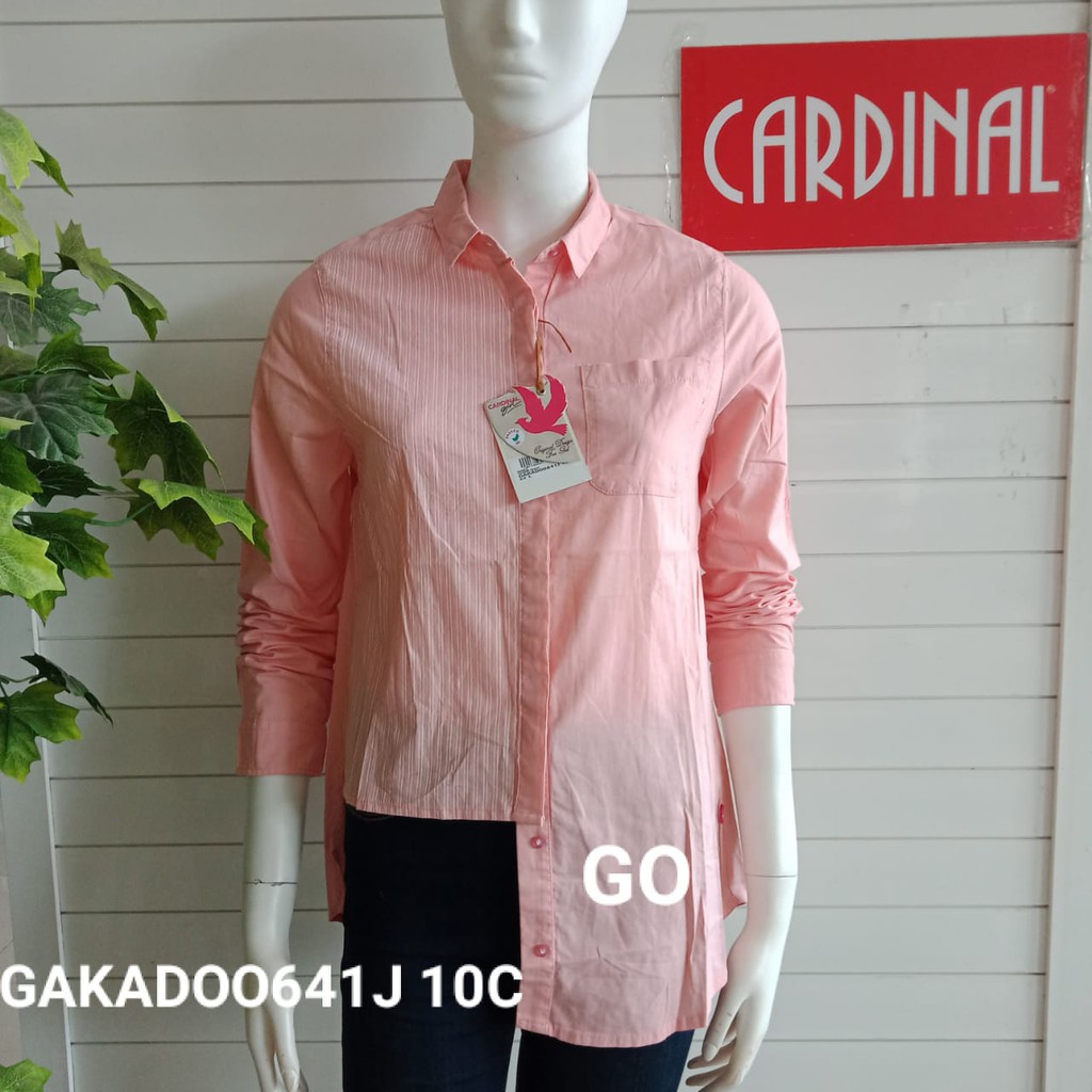 gof KPT CARDINAL GIRL KEMEJA Pakaian Wanita Atasan Kemeja Hem Casual Santai Original Lengan Panjang