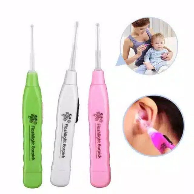 Korek kuping LED - pembersih telinga dengan lampu - earpicks - ear pick - korek kuping bayi anak