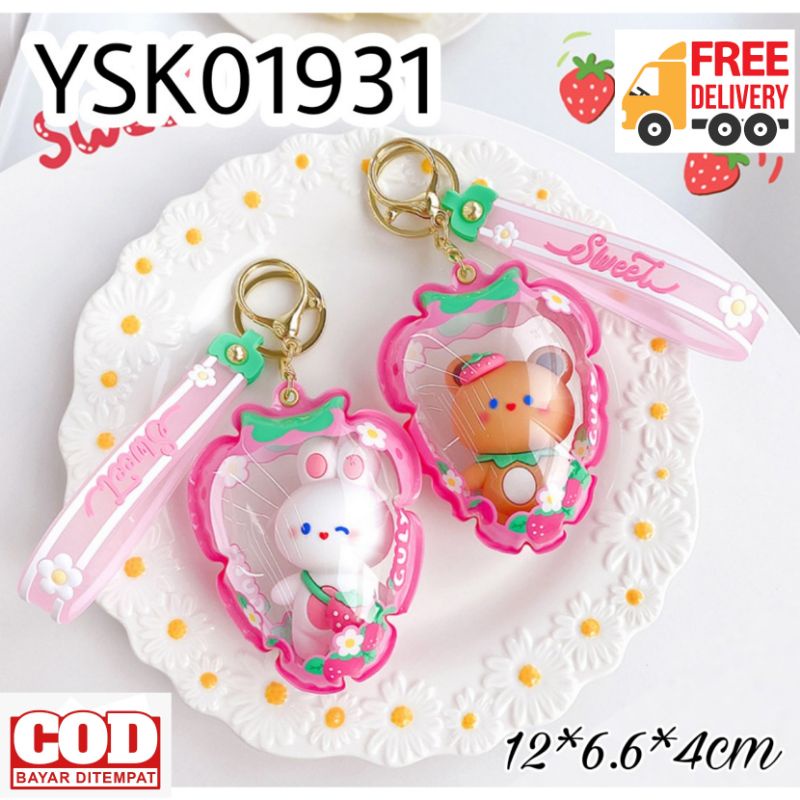 Gantungan Kunci Motif Bear Rabbit Impor