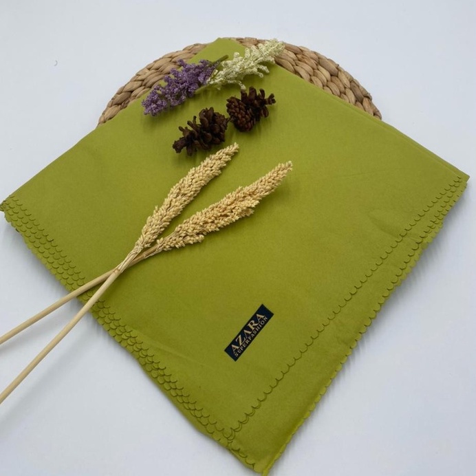 JILBAB AZARA SEGI EMPAT PREMIUM VOAL OSKARA-Leaf Green