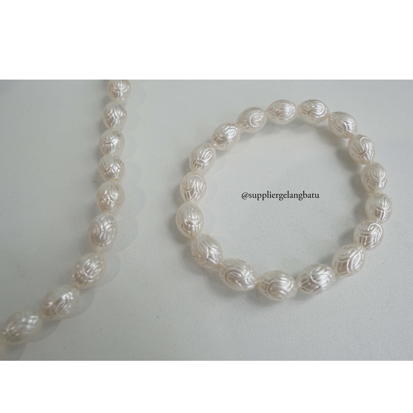 1 set STRAP MASK dan GELANG Mutiara Sintetis TELUR PASKAH 10MM ANAK