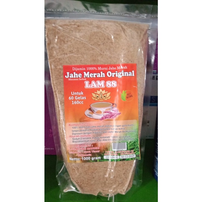 

COD Jahe Merah Serbuk 1000 gr Original Lam 88 - bubuk 1 kg