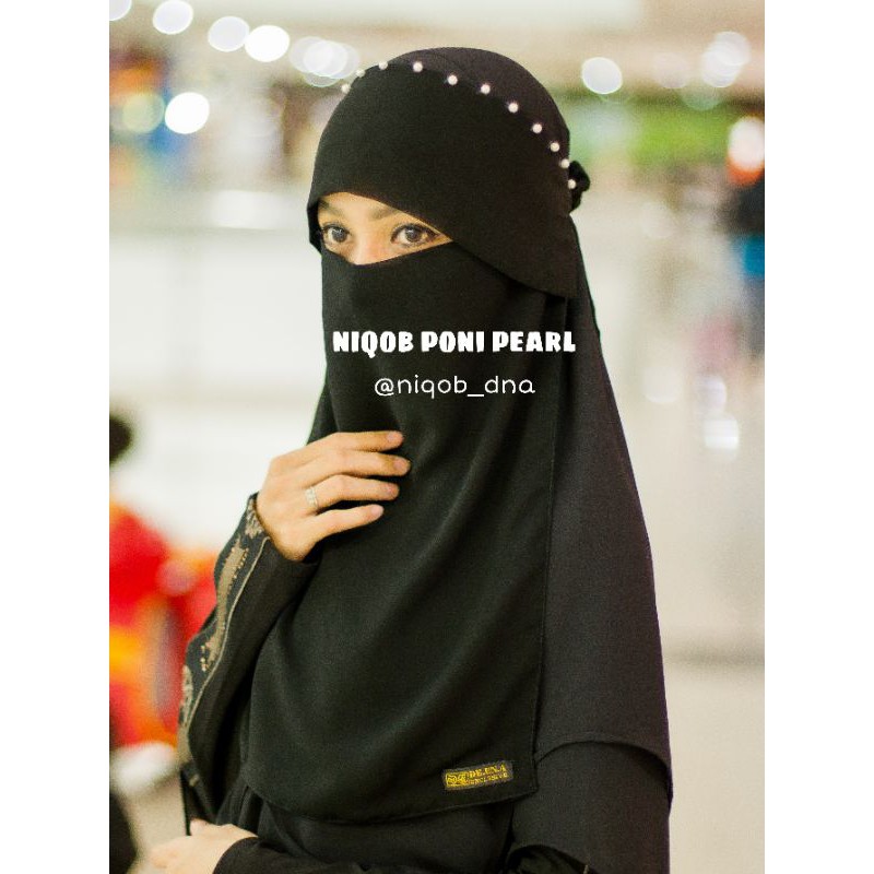 Niqab Bandana Niqab Cadar Niqab Poni Cadar Bandana Niqob Poni Viral Termurah Niqob PONI PEARL