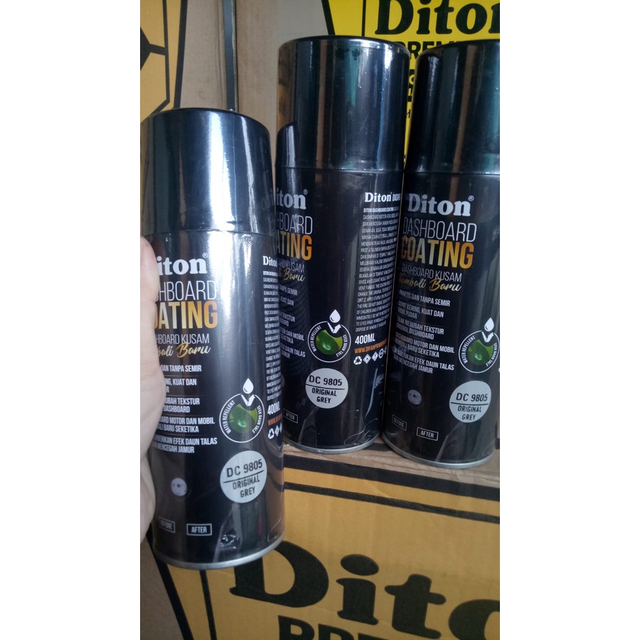 Diton premium dashboard coating original grey 9805 dc 9805 dasboard abu 400ml 400cc