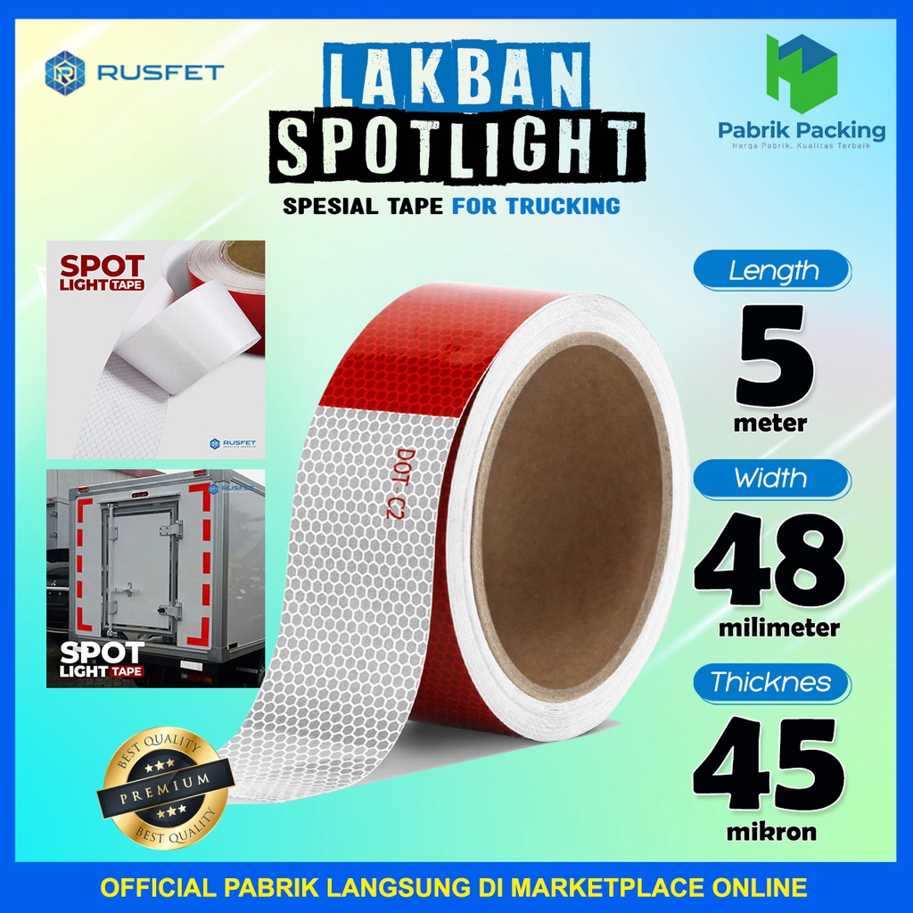 

Special Tape Spotlight Trucking / Selotip Reflective Mobil Truck Murah